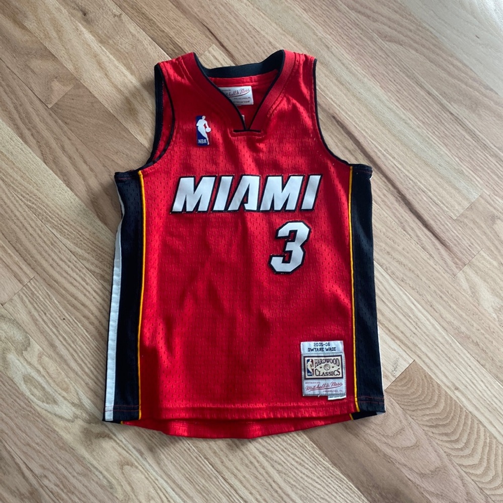 Dwayne Wade youth 7 jersey- Miami Heat- Hardwood Classics